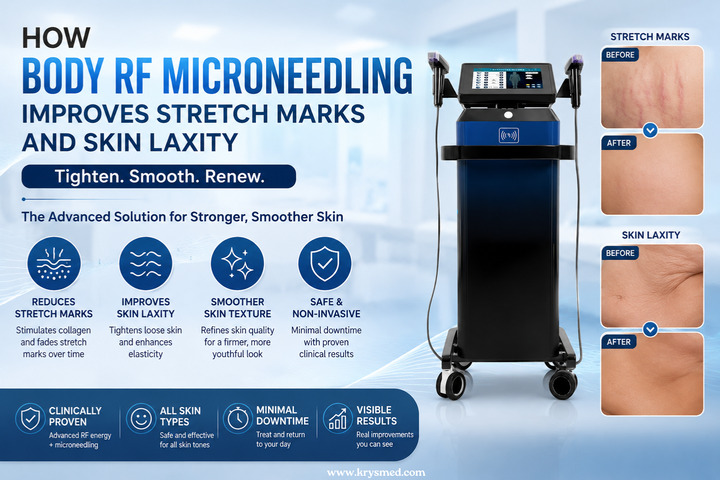 How Body RF Microneedling Improves Stretch Marks and Skin Laxity