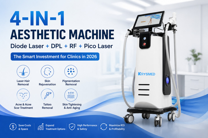 Best 4-in-1 Aesthetic Machine for Clinics in 2026: Diode Laser, DPL, RF & Pico Combined