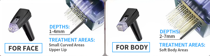 Handles-and-needles-of-DermaVance RF Microneedling